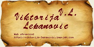 Viktorija Lepanović vizit kartica